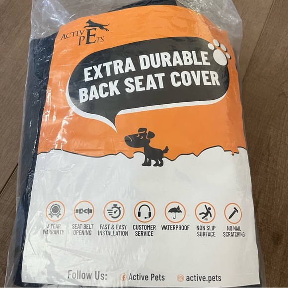 Extra Durable Back Seat Cover Standard SZ Black Waterproof easy installment NEW - Picture 2 of 4